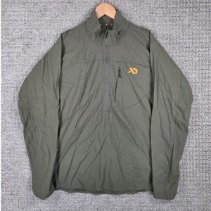 First Lite Ridgeline 1/4 Zip Pullover Mens Large Olive Green Hunting Jacket